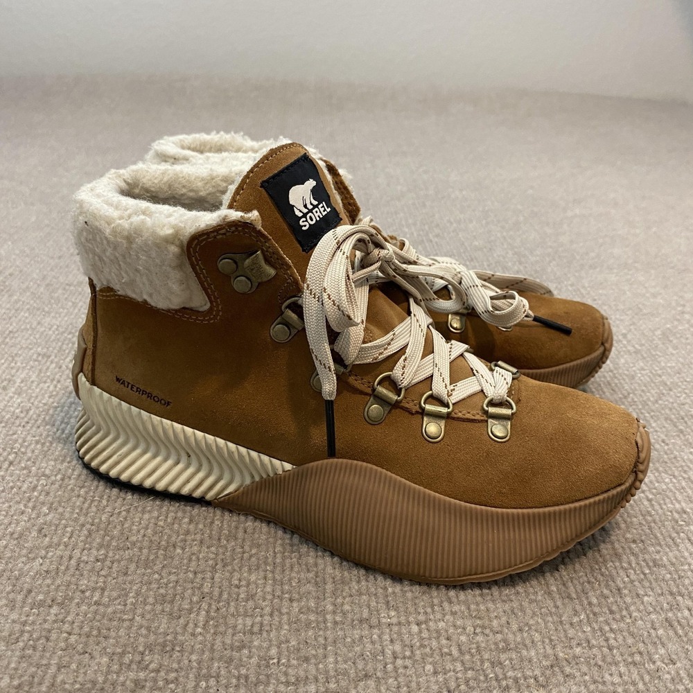 Sorel Snow Boots Womens Size 7 Brown Waterproof Ankle Lace Up NL4434-224